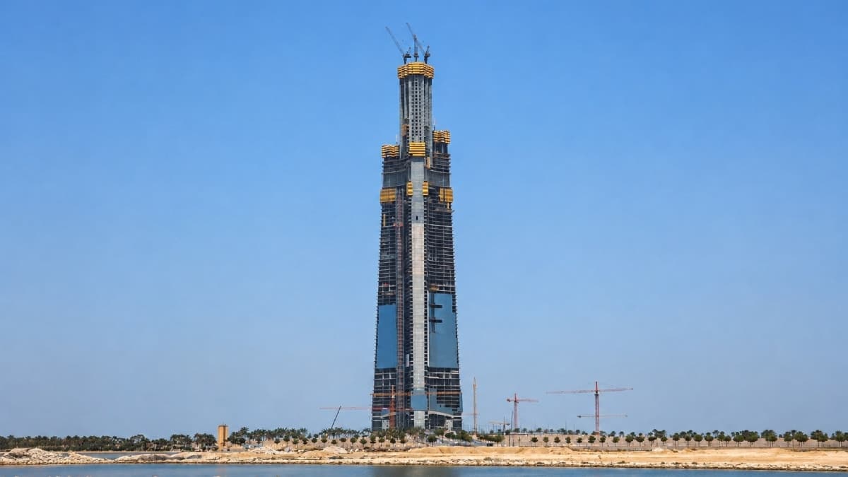 Dünya tarihine geçecek: Burj Khalifa'nın rekorunu kıracak gökdelenin 430 metresi tamamlandı