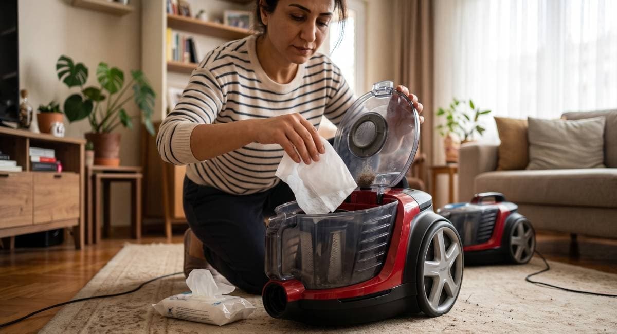 Elektrik süpürgesine ıslak mendil koymanın şaşırtan faydası ortaya çıktı