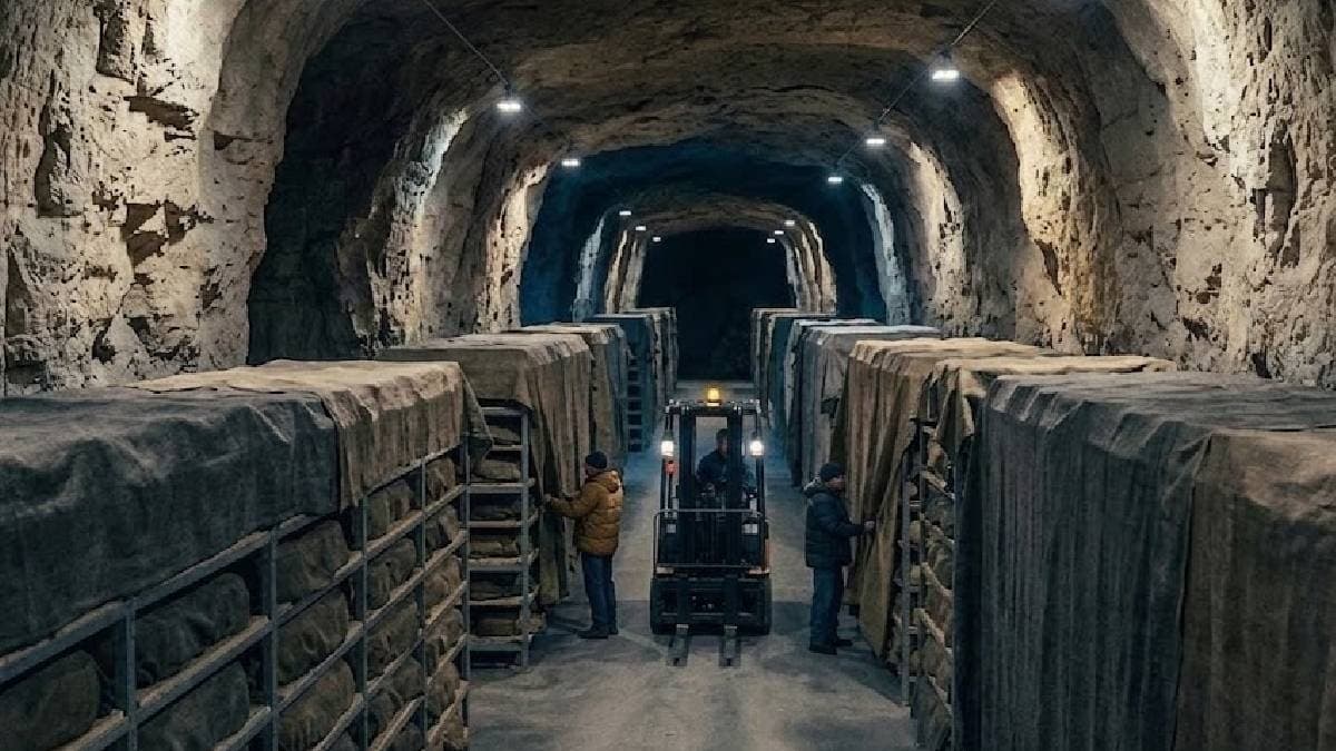 Yer altında devasa spor tesisi: Binlerce ton ekipman üretip depoluyorlar